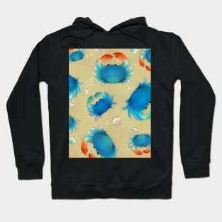 Blue Crabs on the Beach Hoodie